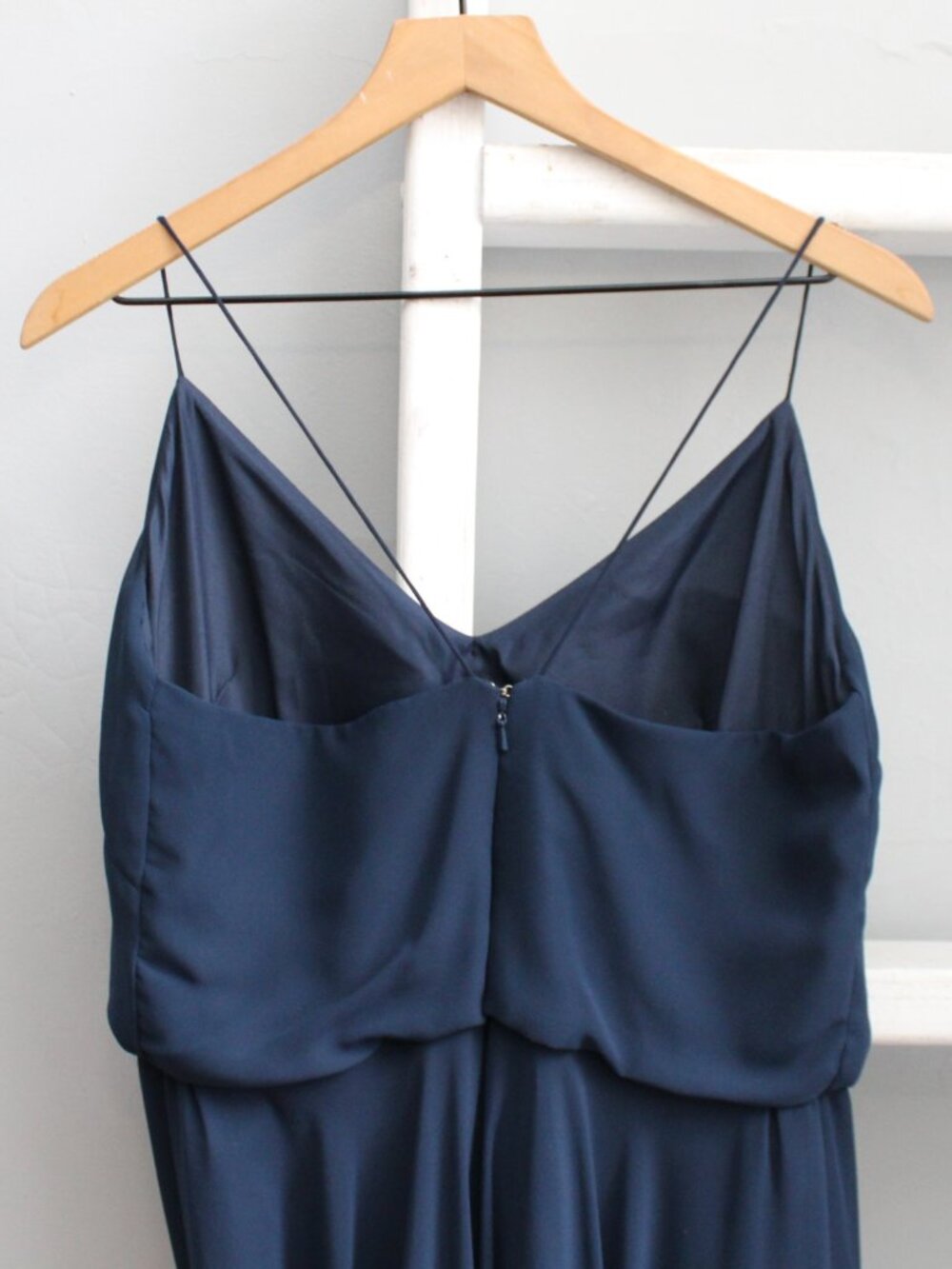 BHLDN Jenny Yoo Inesse Dress Navy Blue Flowy Bridesmaid Maxi Formal Dress sz 16 - Picture 6 of 9